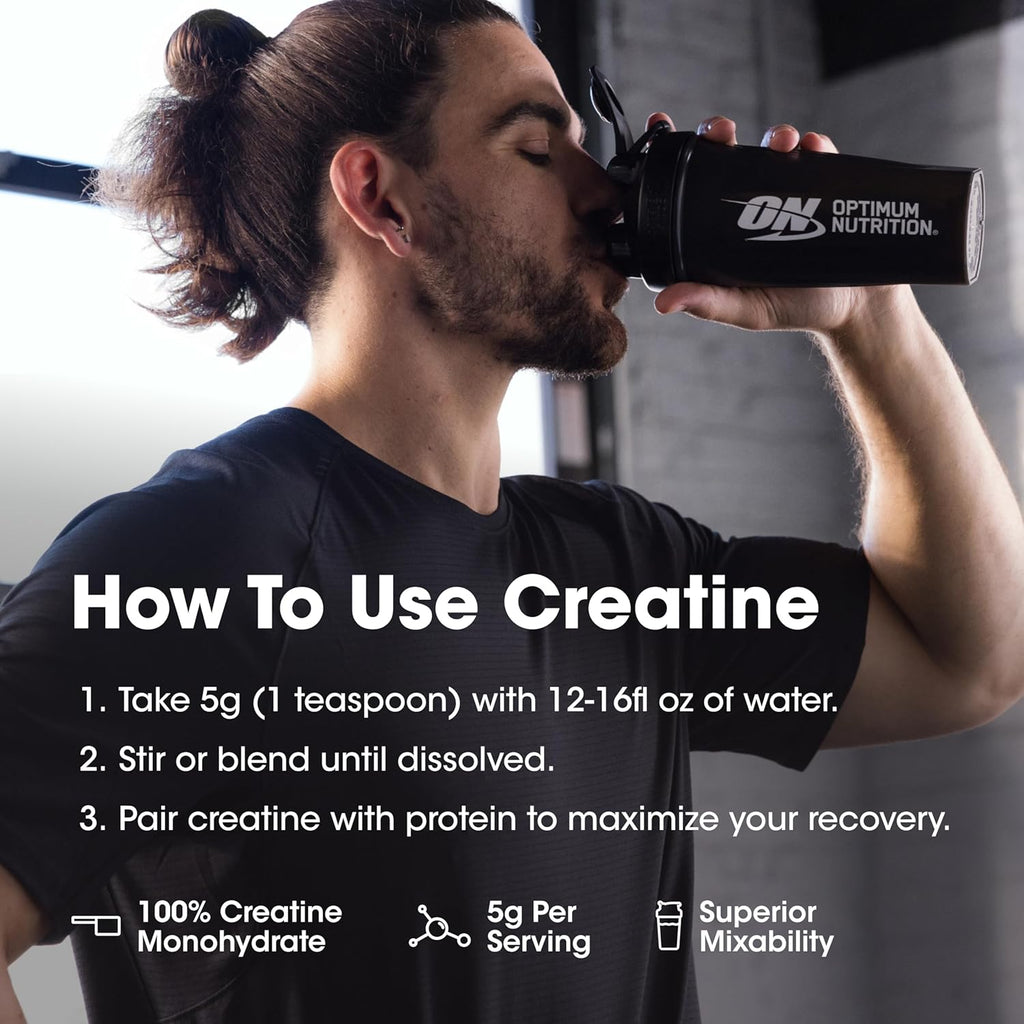 Optimum Nutrition Micronized Creatine Monohydrate Capsules, Keto Friendly, 2500mg, 100 Capsules