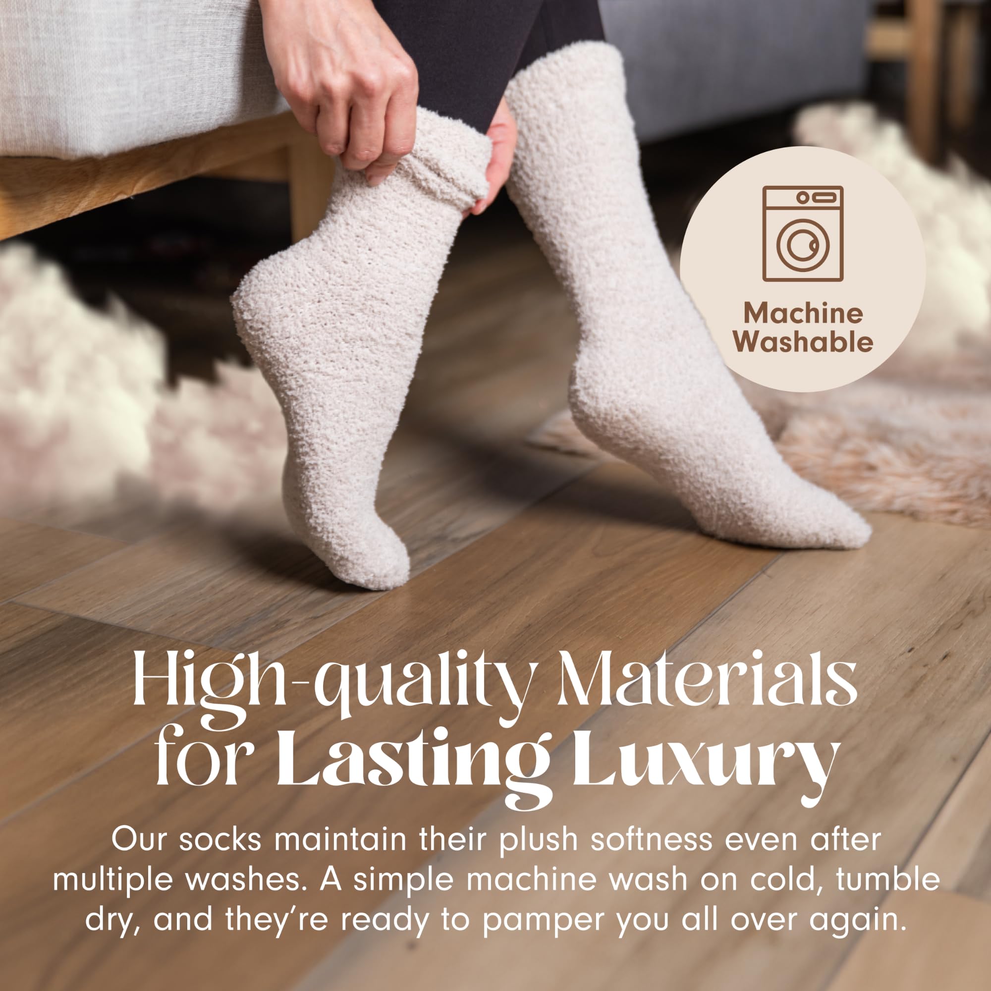 Unboxme Gifts Warm & Cozy Ultra-Luxe Cloud Sock, Gift for Women & Men - Super Soft Luxurious Fabric Sleep Socks