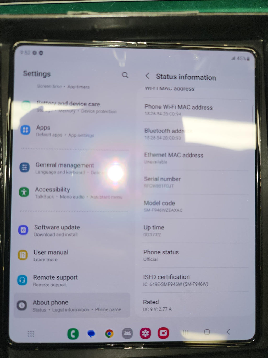 Samsung Galaxy Z Fold 5 5G US Version, 512GB, Blue - Unlocked (Renewed)