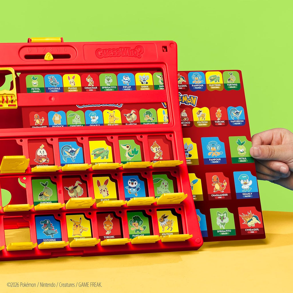 Guess Who? Pokémon Edition Game | 48 Pokémon | Fun Kids Board Games for Families | 2 Players | 15 Mins. | Travel Friendly | Ages 6+