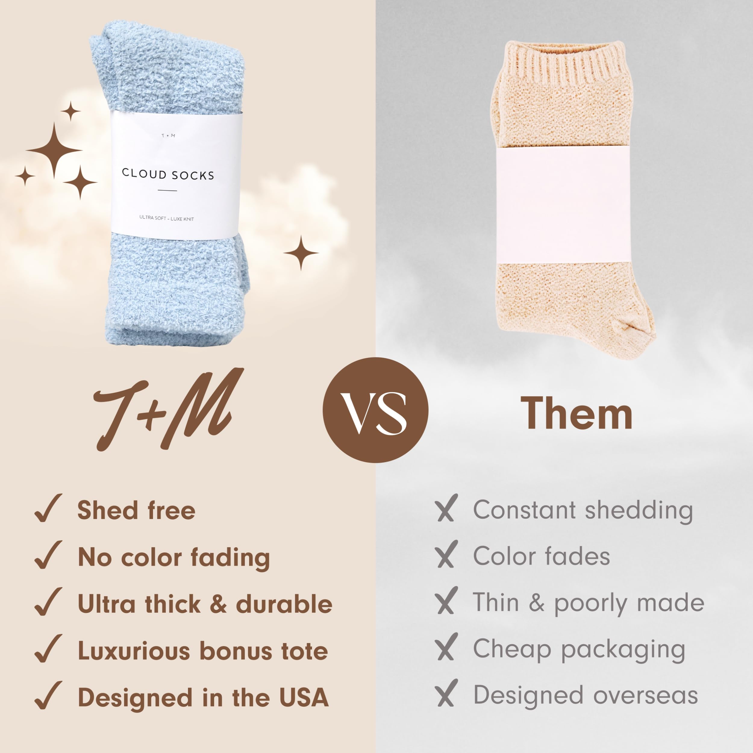 Unboxme Gifts Warm & Cozy Ultra-Luxe Cloud Sock, Gift for Women & Men - Super Soft Luxurious Fabric Sleep Socks