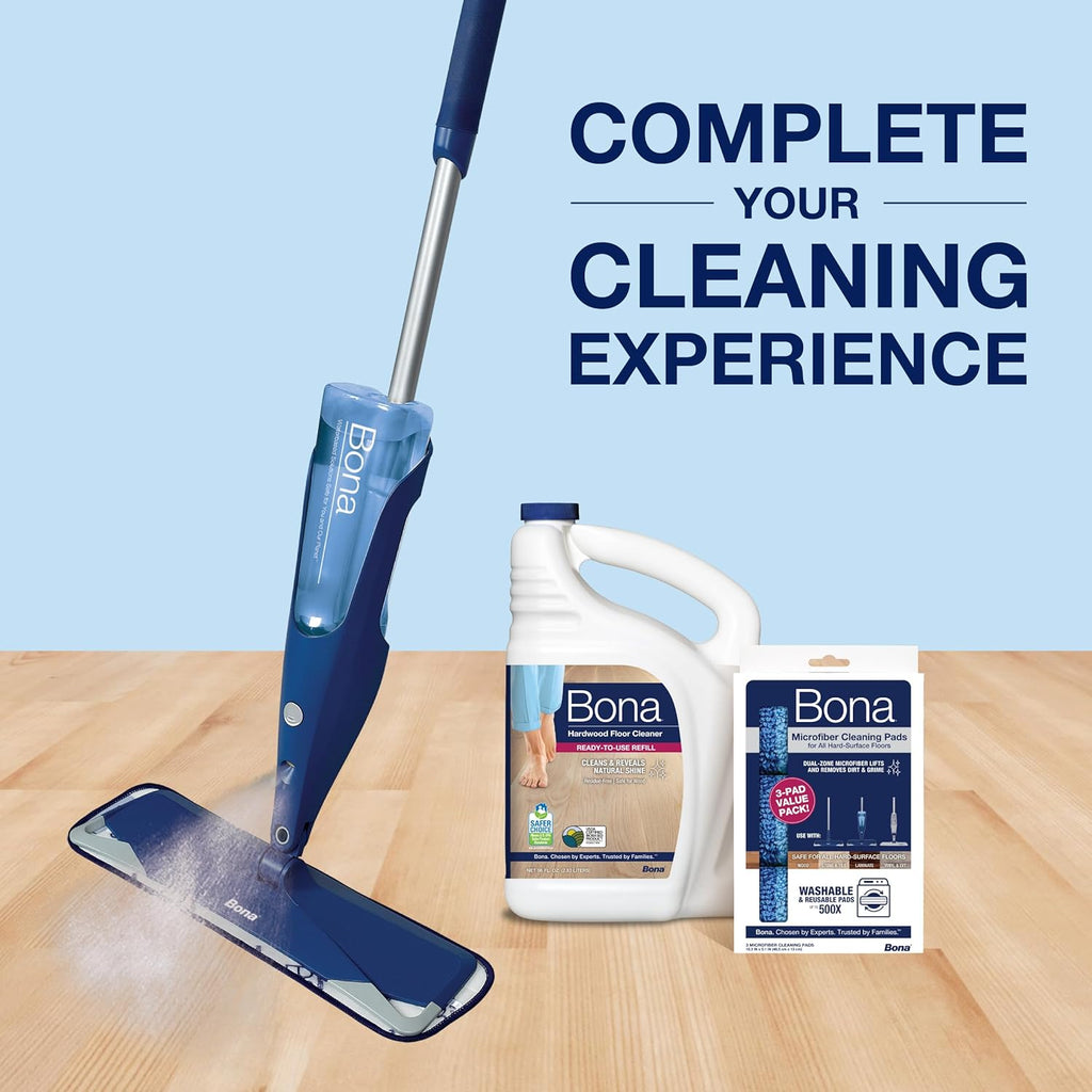 Bona® Hardwood Floor Cleaner Spray - 32 fl oz - Cedar Wood - Includes Filled Bottle + Concentrate Refill for Hardwood Floor Cleaning