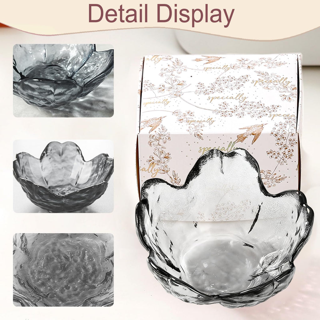 Gifts for Women Trinket Dish Flower Jewelry Dish Pink Glass Ring Holder Jewellery Tray Cute Room Decor Aesthetic Bedroom Accessories Unique Birthday New Home Mothers Day Gifts for Women Friends(2 pcs)