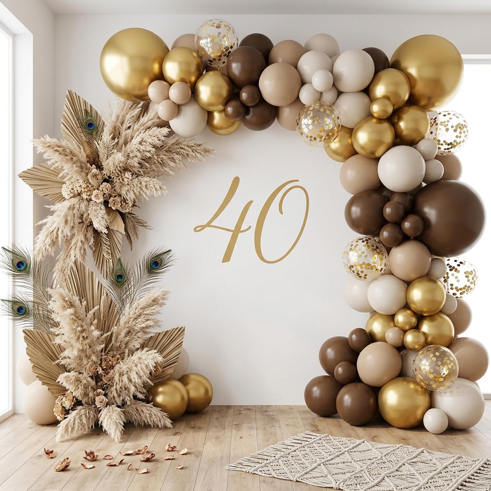 RUBFAC Pink Balloons 129pcs Light Pastel Pink Balloon Different Sizes 18 12 10 5 Inch for Garland Arch Mother's Day Birthday Party Baby Shower Gender Reveal Wedding Anniversary Easter Decoration