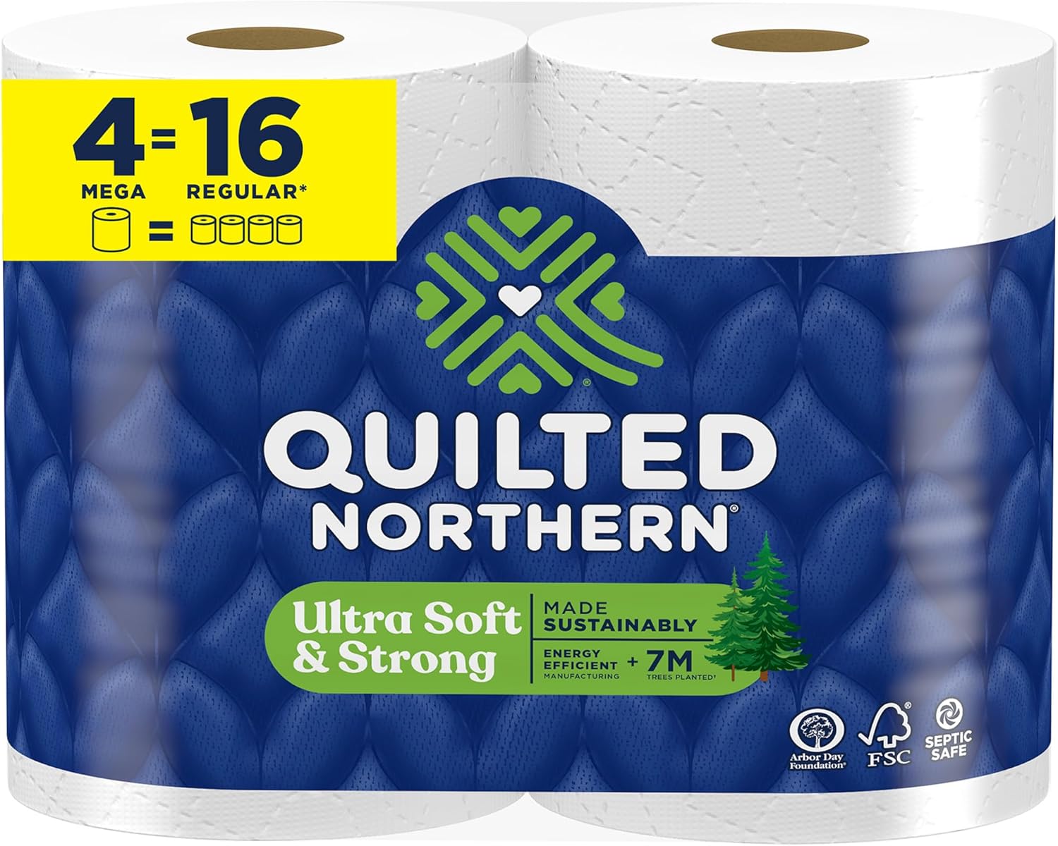 Quilted Northern Ultra Soft & Strong Toilet Paper, 48 Double Rolls, 48 = 96 Regular Rolls,12 Count (Pack of 4)