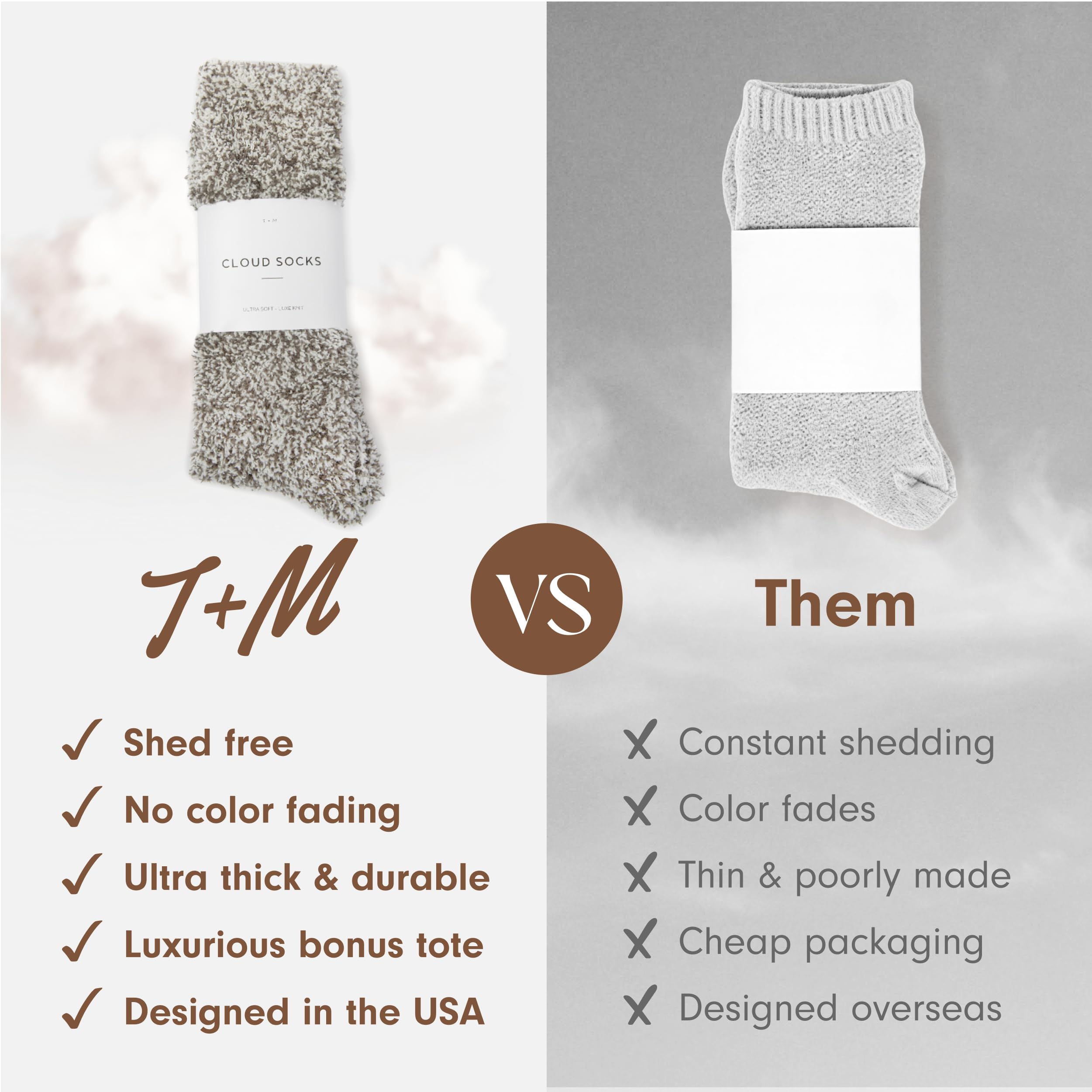 Unboxme Gifts Warm & Cozy Ultra-Luxe Cloud Sock, Gift for Women & Men - Super Soft Luxurious Fabric Sleep Socks