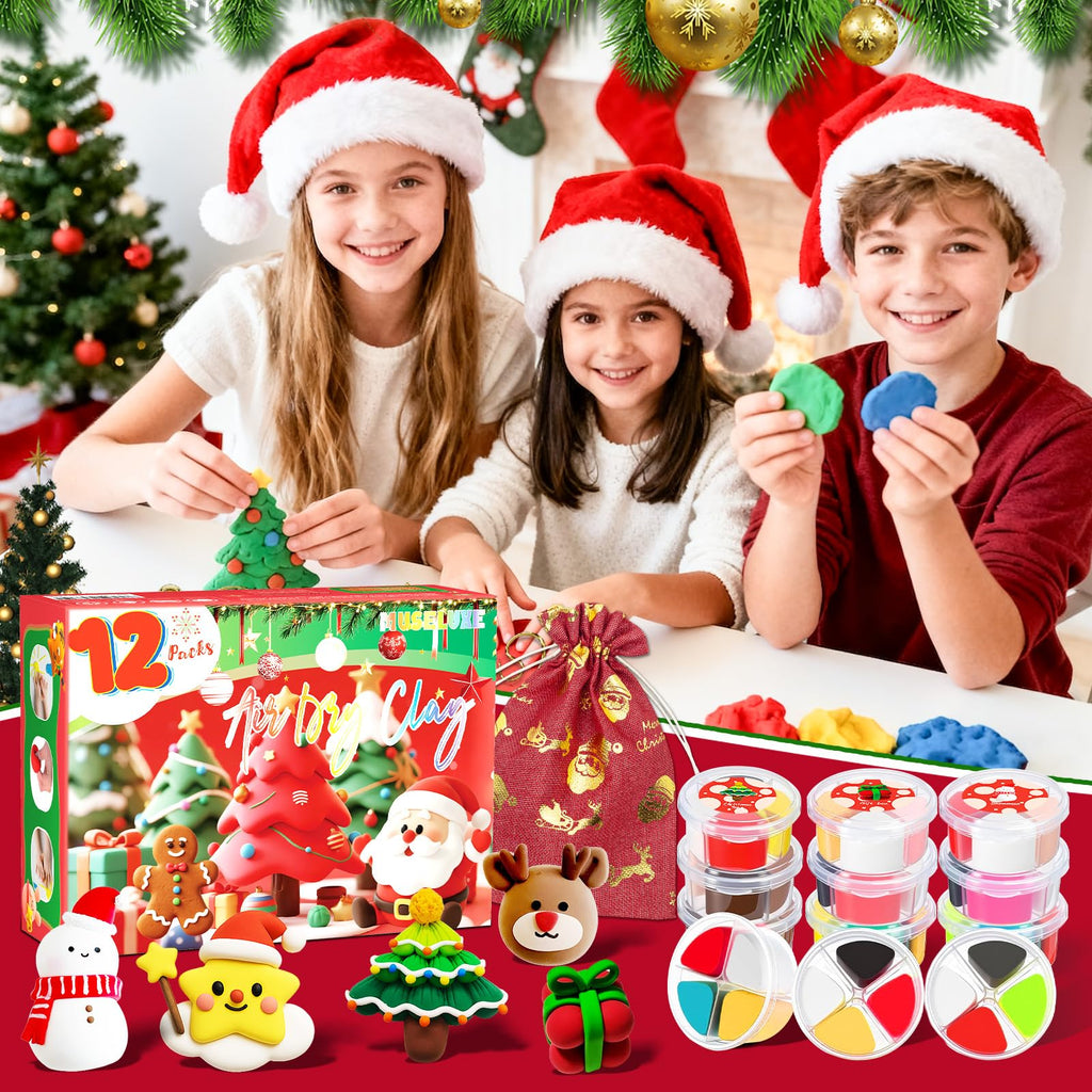 MuseLuxe Air Dry Clay - 32 Colors Modeling Clay Kit with 3 Sculpting Tools,Safe & Non-Toxic,DIY Magic Gifts Toys for Boys,Girls,Kids