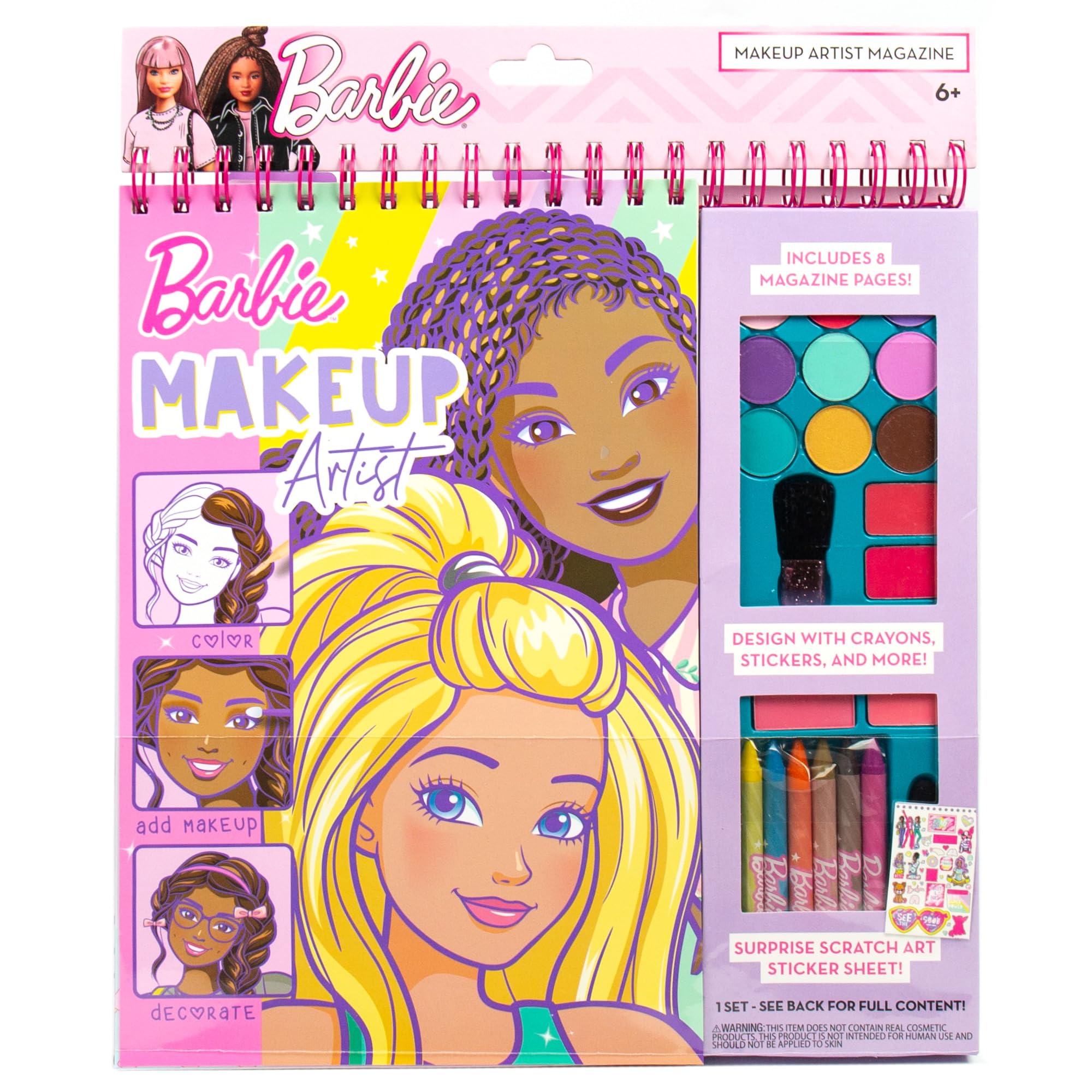 Horizon Group USA LOL OMG Make-Up Artist Magazine DIY Craft Kit, Design with Crayons, Stickers & More.Create Fashionable Looks Using Over 130 Stencil Designs & 200 Stickers