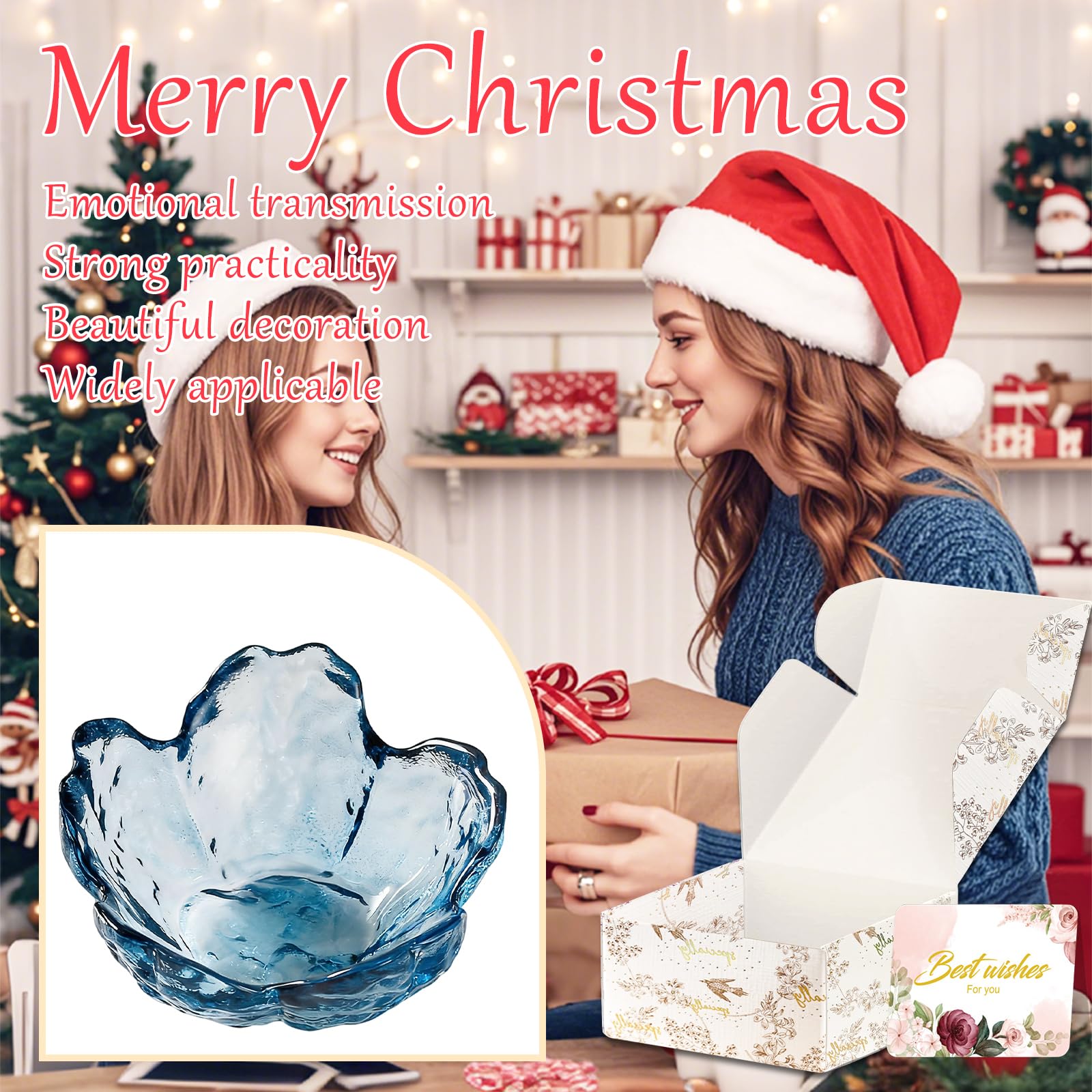 Gifts for Women Trinket Dish Flower Jewelry Dish Pink Glass Ring Holder Jewellery Tray Cute Room Decor Aesthetic Bedroom Accessories Unique Birthday New Home Mothers Day Gifts for Women Friends(2 pcs)