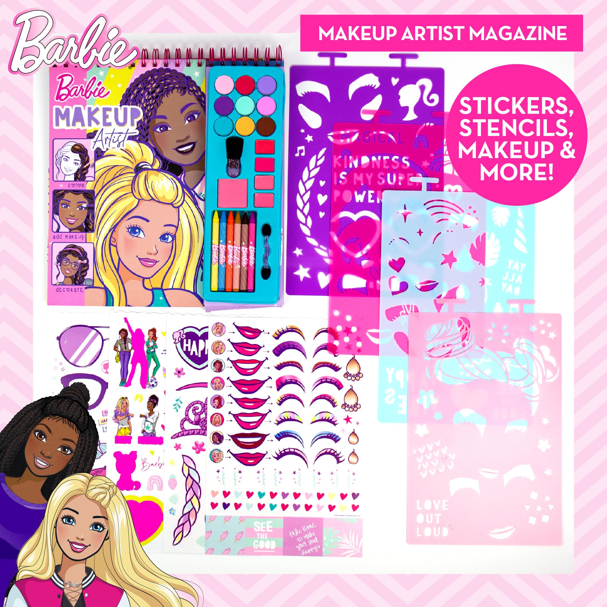 Horizon Group USA LOL OMG Make-Up Artist Magazine DIY Craft Kit, Design with Crayons, Stickers & More.Create Fashionable Looks Using Over 130 Stencil Designs & 200 Stickers