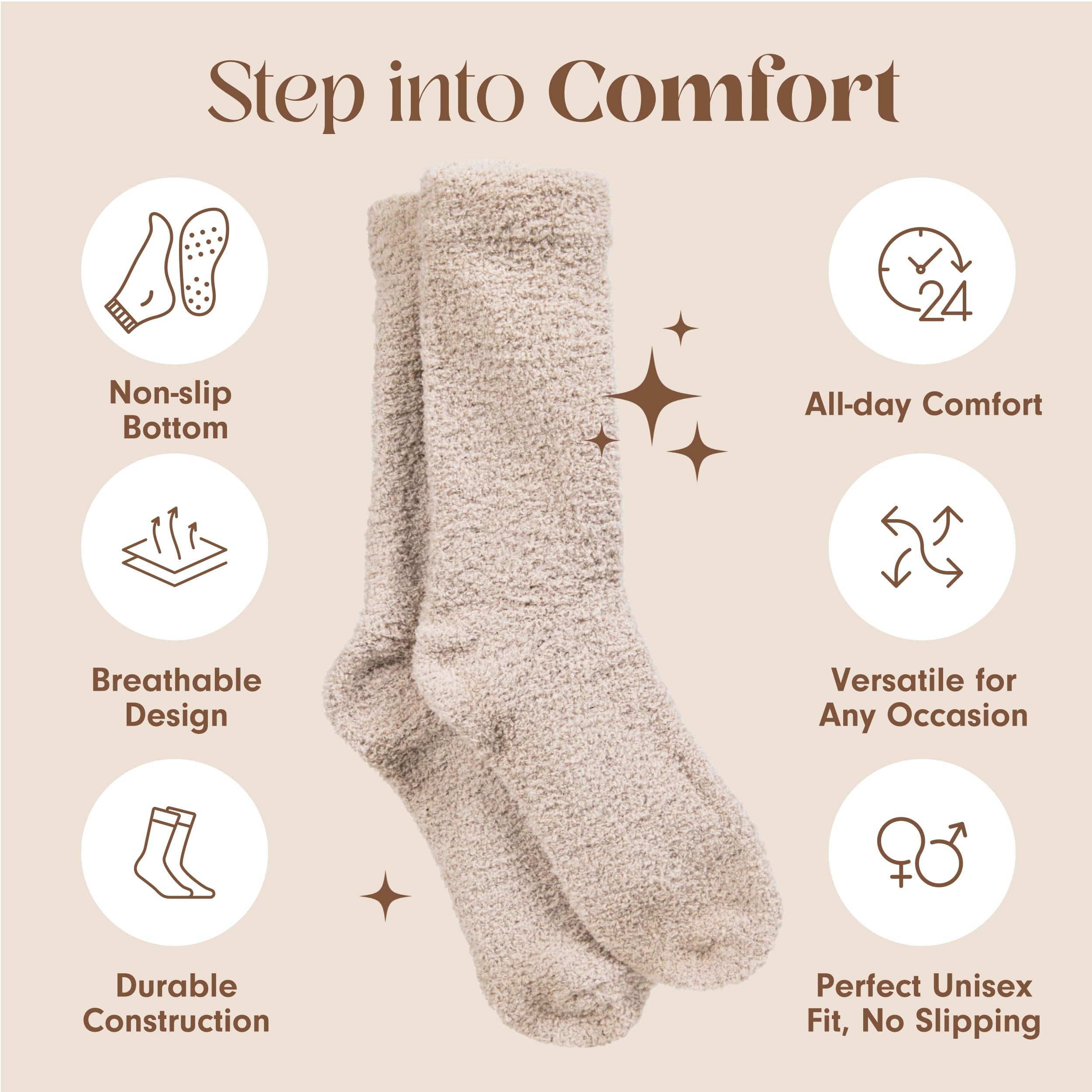 Unboxme Gifts Warm & Cozy Ultra-Luxe Cloud Sock, Gift for Women & Men - Super Soft Luxurious Fabric Sleep Socks