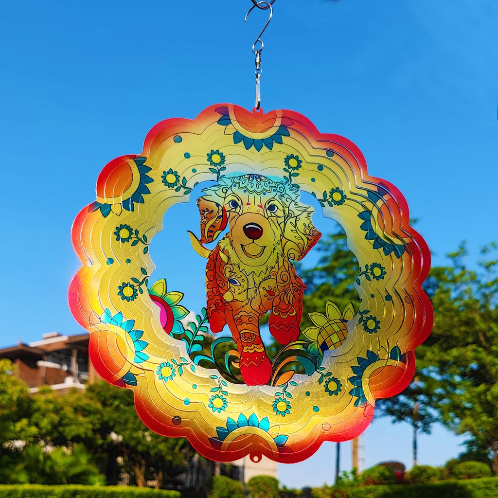 DJUAN 4th of July Decorations,12in American Flag Patriotic Wind Spinner Fourth of July Decor Outdoor,Garden Wind Spinners Patriotic Decor Independence Day Decorations for Yard,Garden,Patio