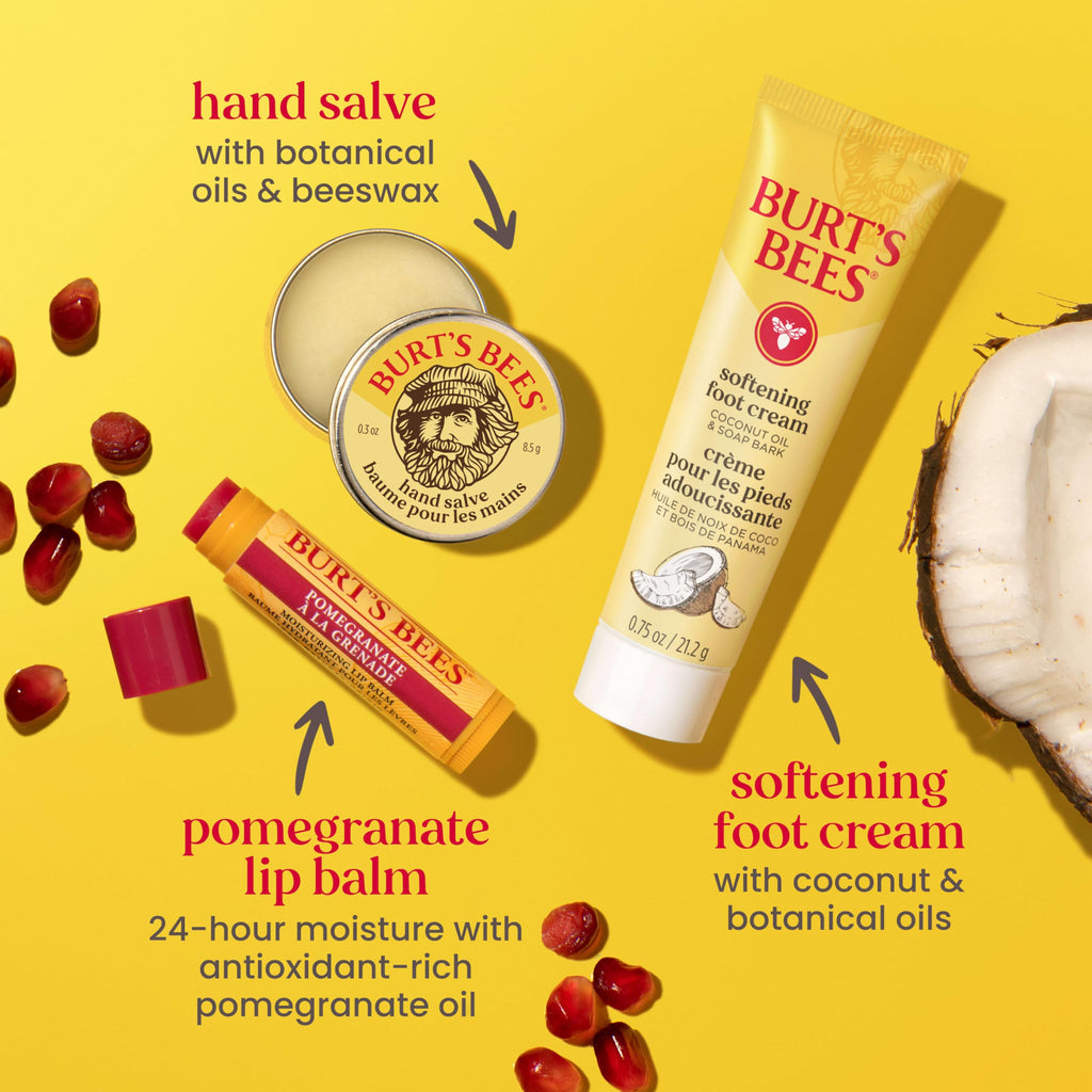 Burt's Bees Mothers Day Gifts Ideas - Classics Set, 6 Products in Giftable Tin – Cuticle Cream, Hand Salve, Lip Balm, Res-Q Ointment, Hand Repair and Foot Cream