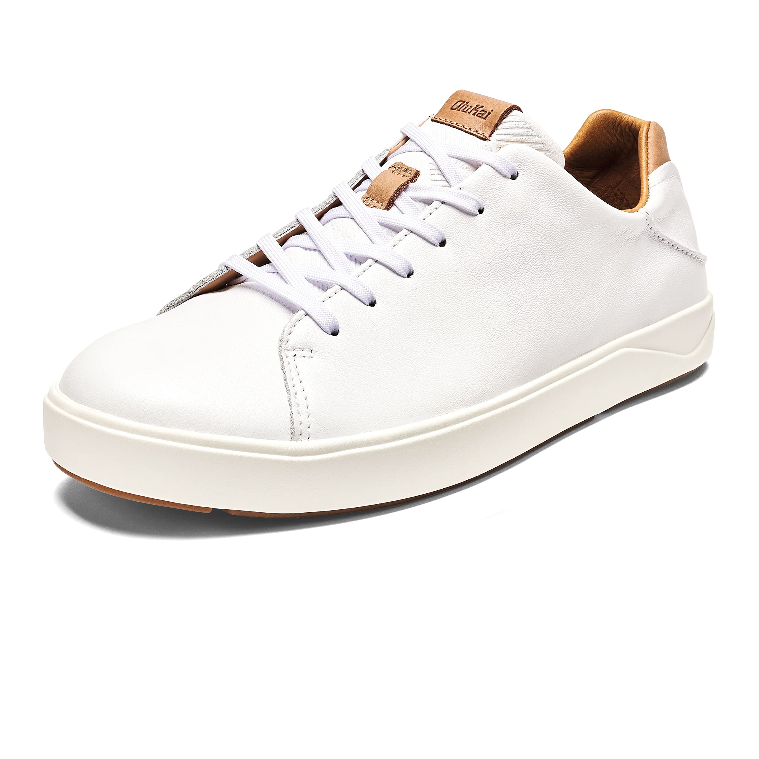 OLUKAI Lae'ahi Li 'Ili Men's Waterproof Leather Sneaker, Versatile & Casual Everyday Shoe, All-Day Comfort & Support, Enhanced Grip & Traction