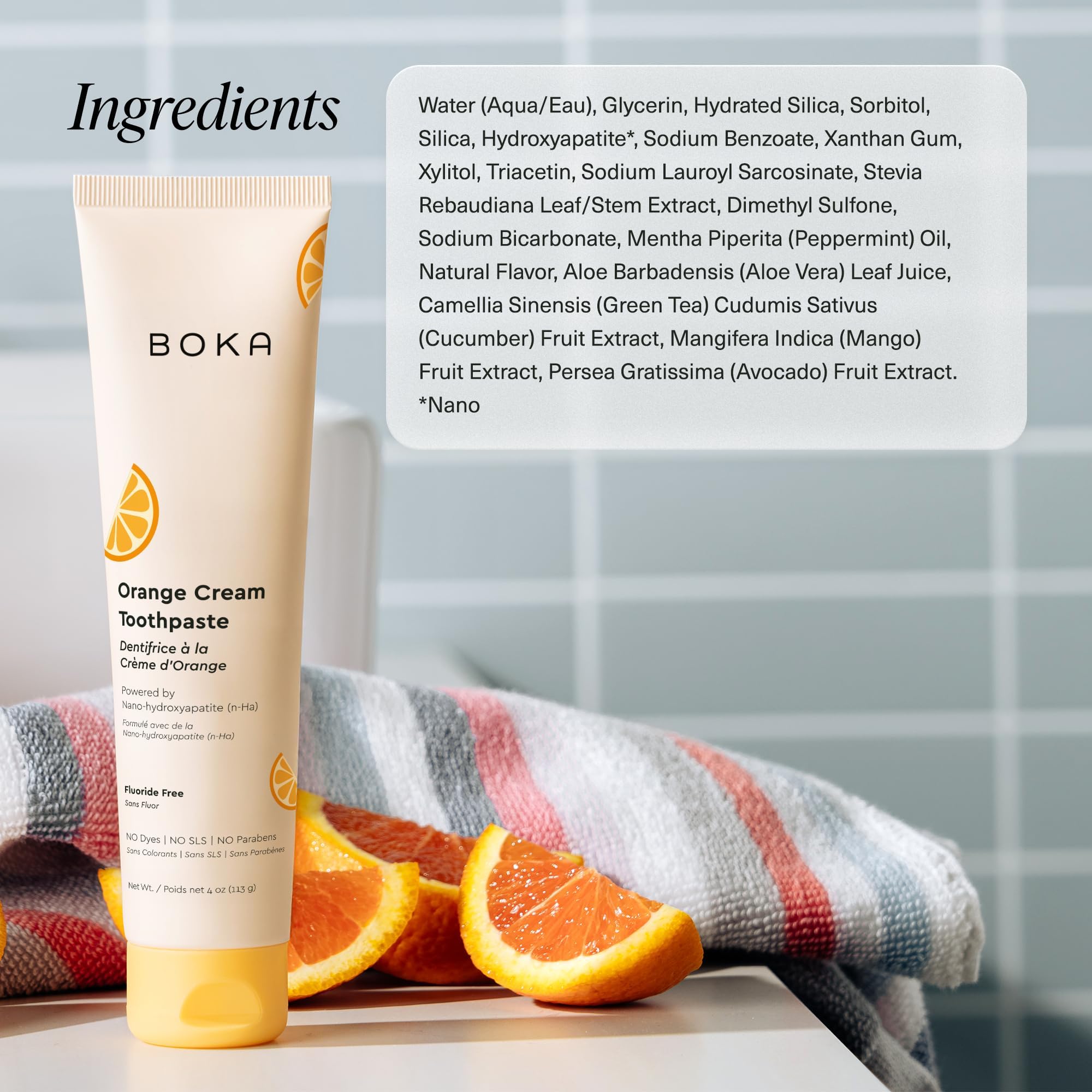 Boka Fluoride Free Toothpaste Nano Hydroxyapatite Toothpaste - Strawberry Mango Flavor, 1.3 oz 2pk US Manufactured