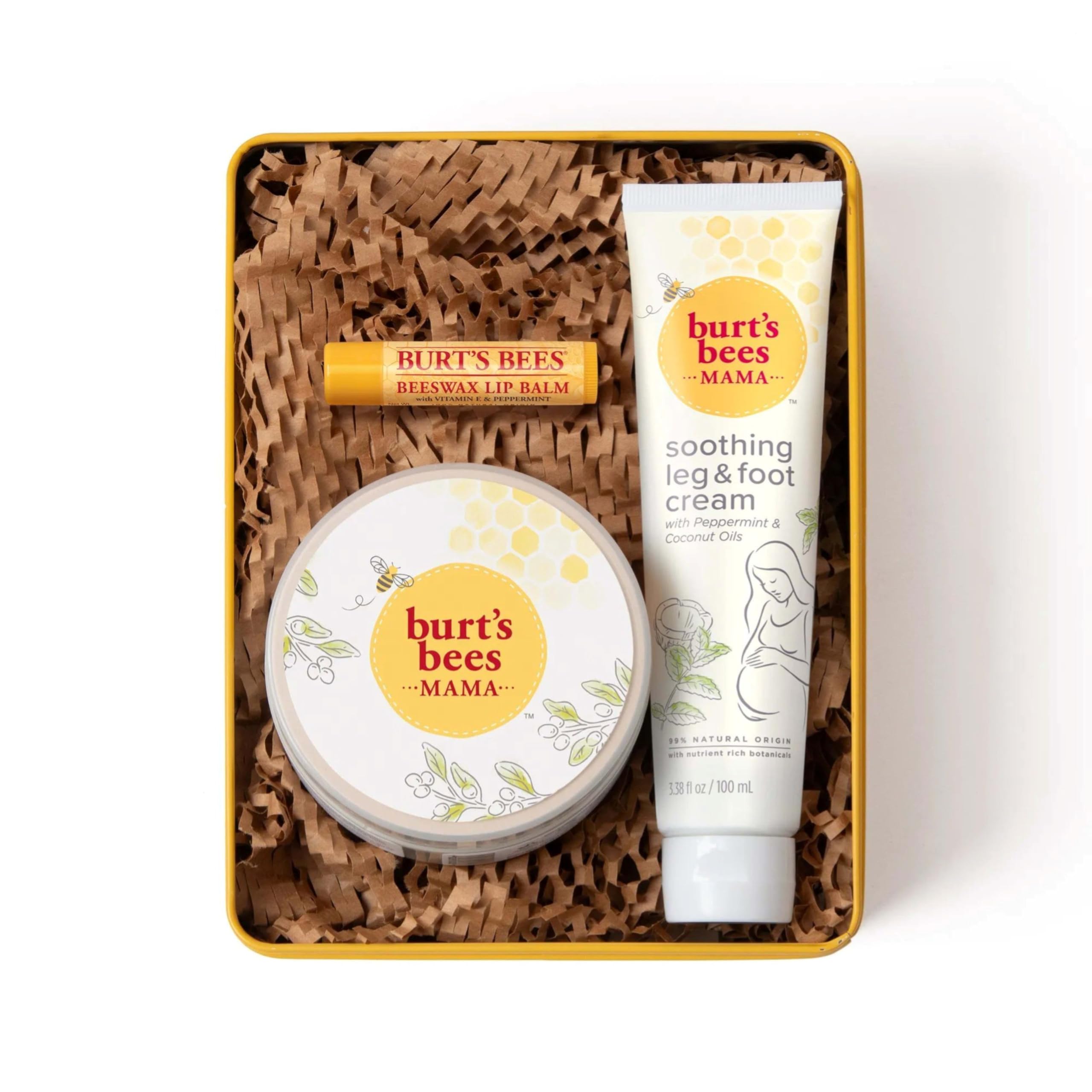 Burt's Bees Mothers Day Gifts Ideas - Classics Set, 6 Products in Giftable Tin – Cuticle Cream, Hand Salve, Lip Balm, Res-Q Ointment, Hand Repair and Foot Cream