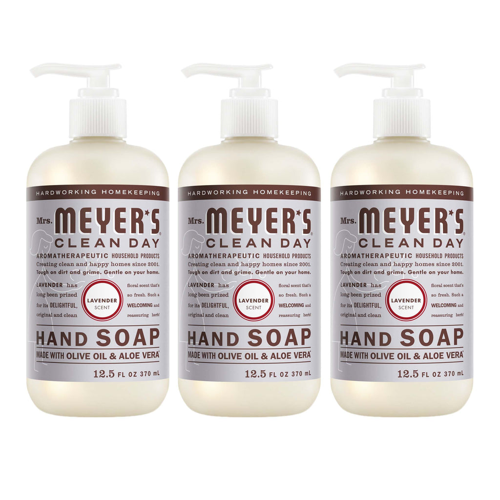 MRS. MEYER'S CLEAN DAY Hand Soap, Made with Essential Oils, Apple, 12.5 fl. oz - Pack of 3