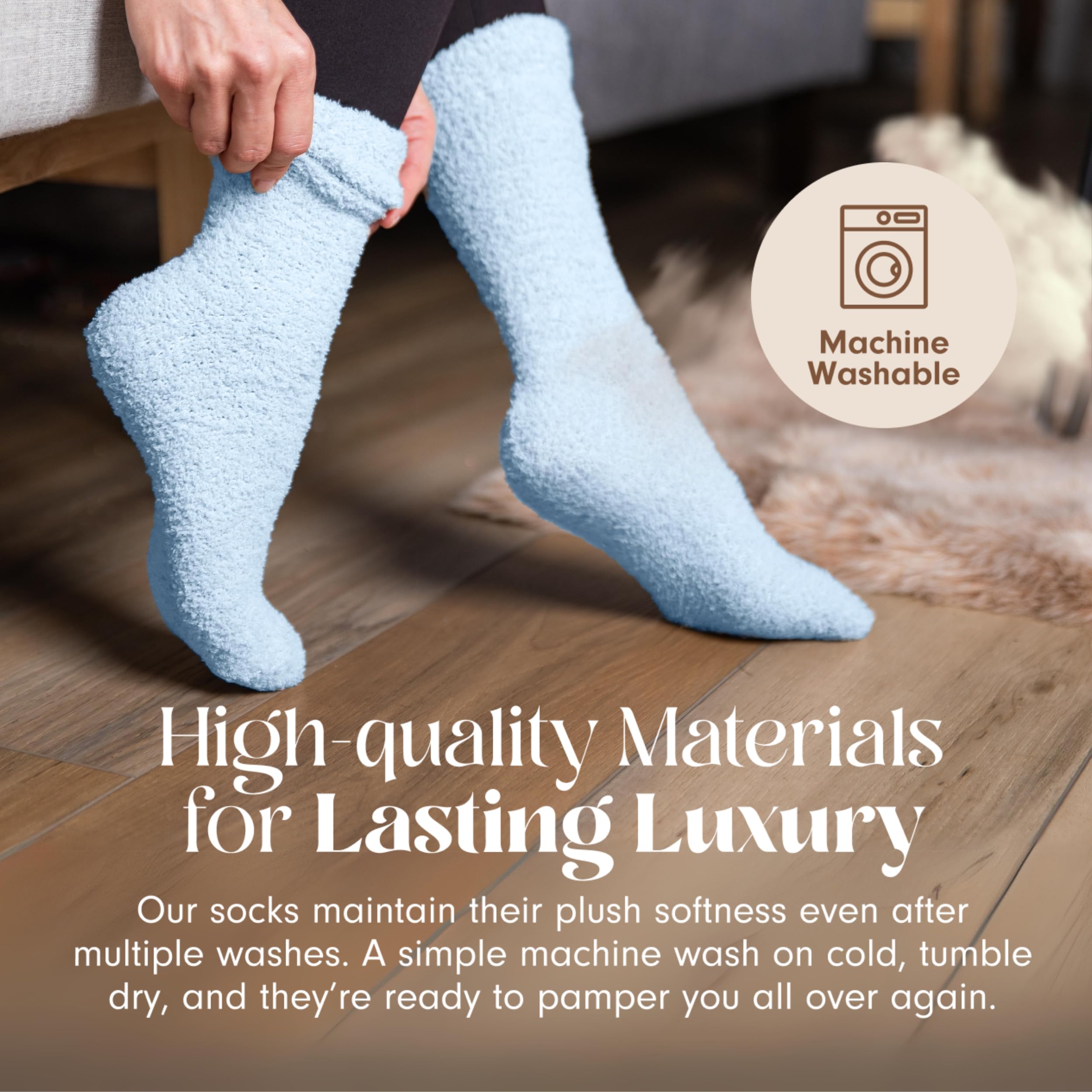 Unboxme Gifts Warm & Cozy Ultra-Luxe Cloud Sock, Gift for Women & Men - Super Soft Luxurious Fabric Sleep Socks