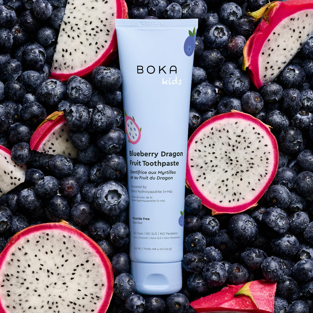 Boka Fluoride Free Toothpaste Nano Hydroxyapatite Toothpaste - Strawberry Mango Flavor, 1.3 oz 2pk US Manufactured