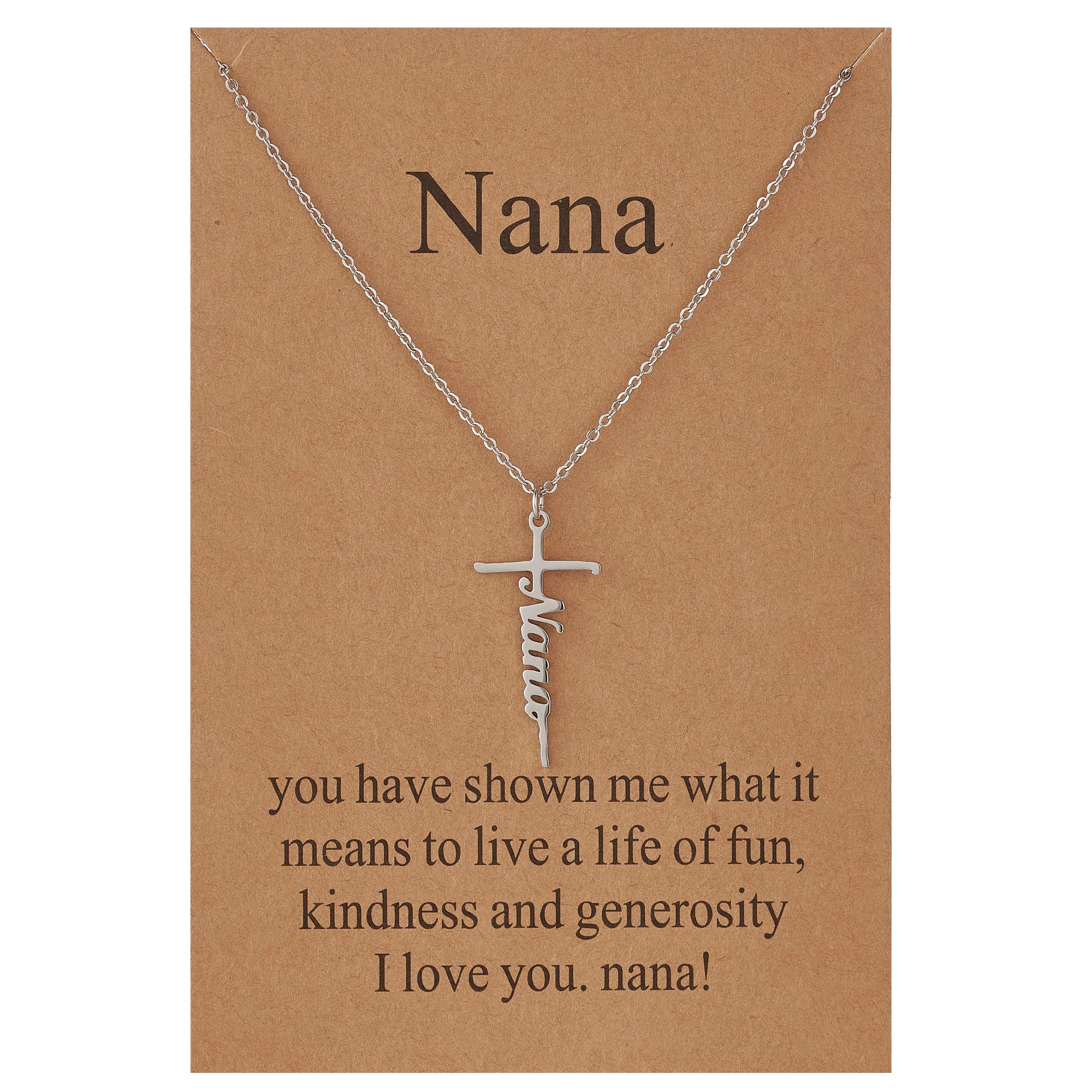 Lcherry Faith Cross Pendant Necklace for Women Religious Christian Jewelry Mother's Day Gifts for Women