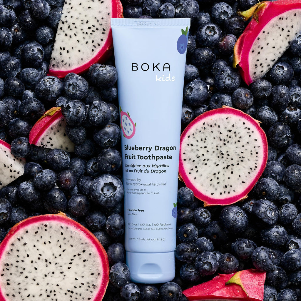 Boka Fluoride Free Toothpaste Nano Hydroxyapatite Toothpaste - Strawberry Mango Flavor, 1.3 oz 2pk US Manufactured