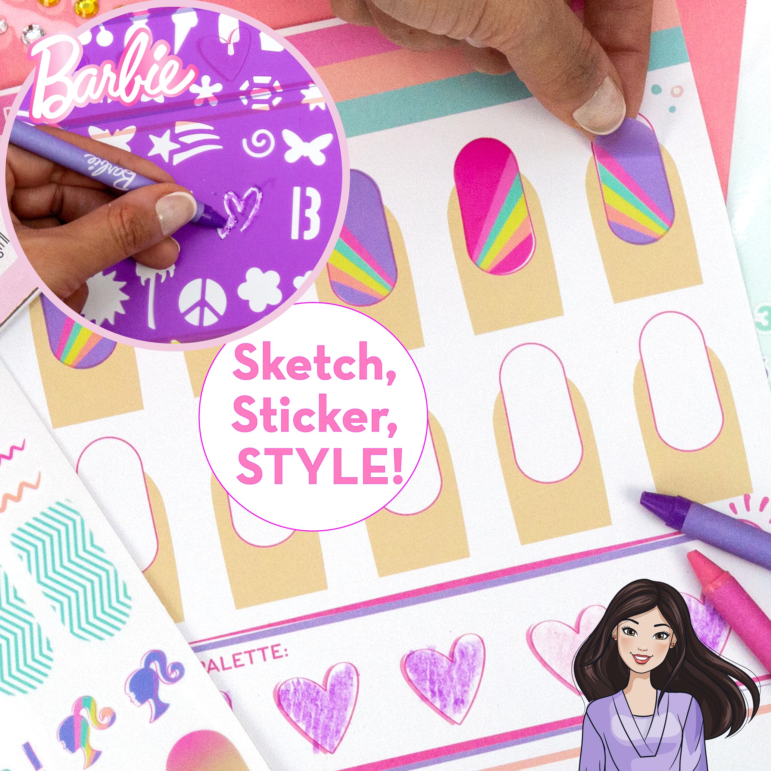 Horizon Group USA LOL OMG Make-Up Artist Magazine DIY Craft Kit, Design with Crayons, Stickers & More.Create Fashionable Looks Using Over 130 Stencil Designs & 200 Stickers