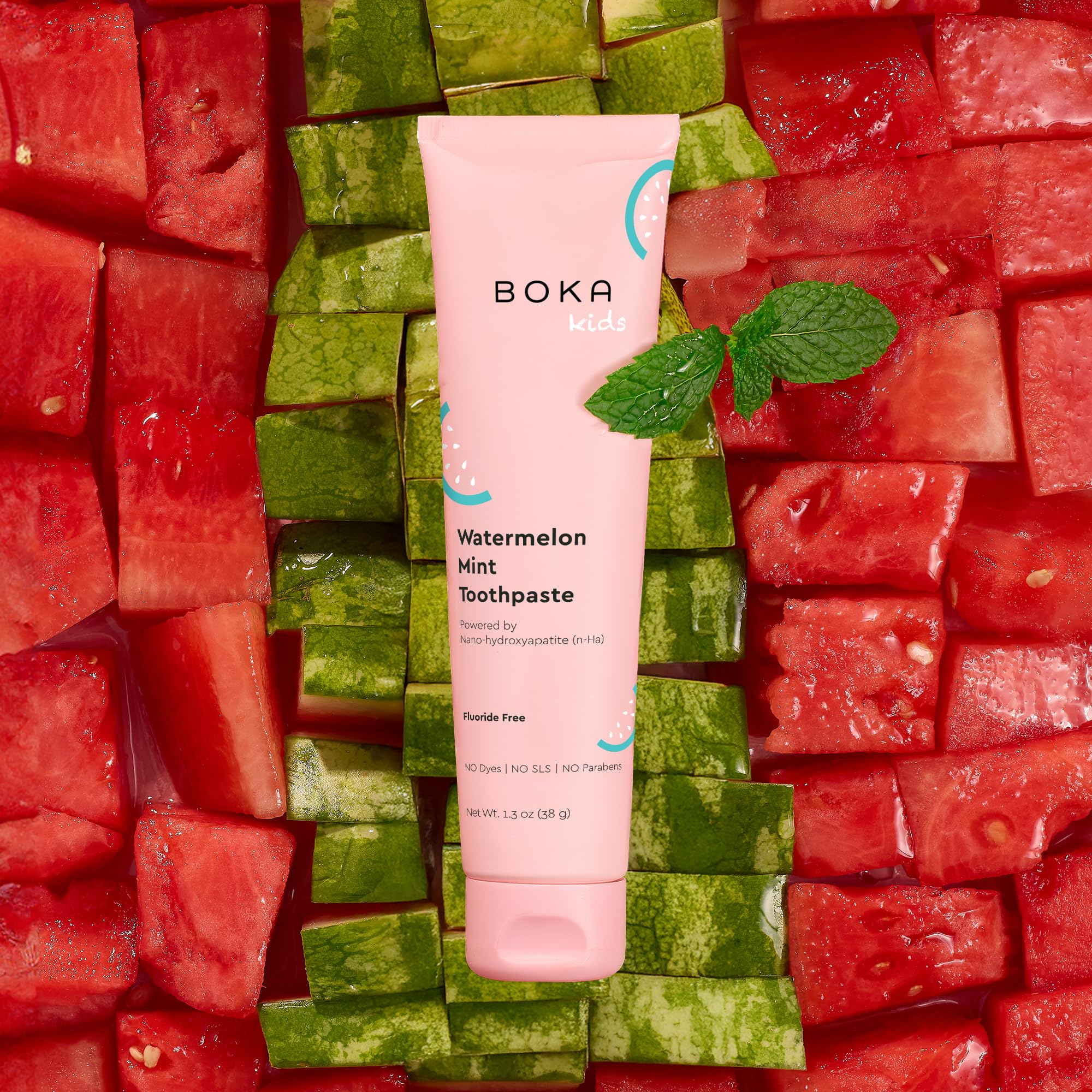 Boka Fluoride Free Toothpaste Nano Hydroxyapatite Toothpaste - Strawberry Mango Flavor, 1.3 oz 2pk US Manufactured