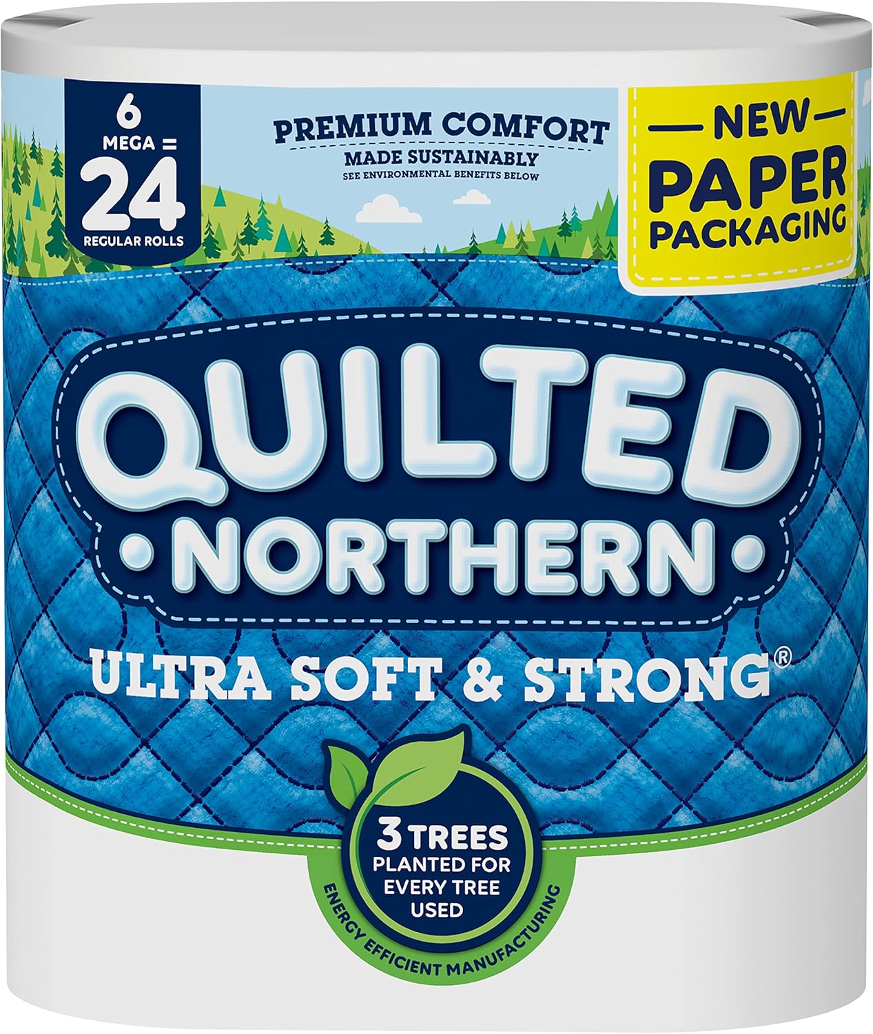 Quilted Northern Ultra Soft & Strong Toilet Paper, 48 Double Rolls, 48 = 96 Regular Rolls,12 Count (Pack of 4)