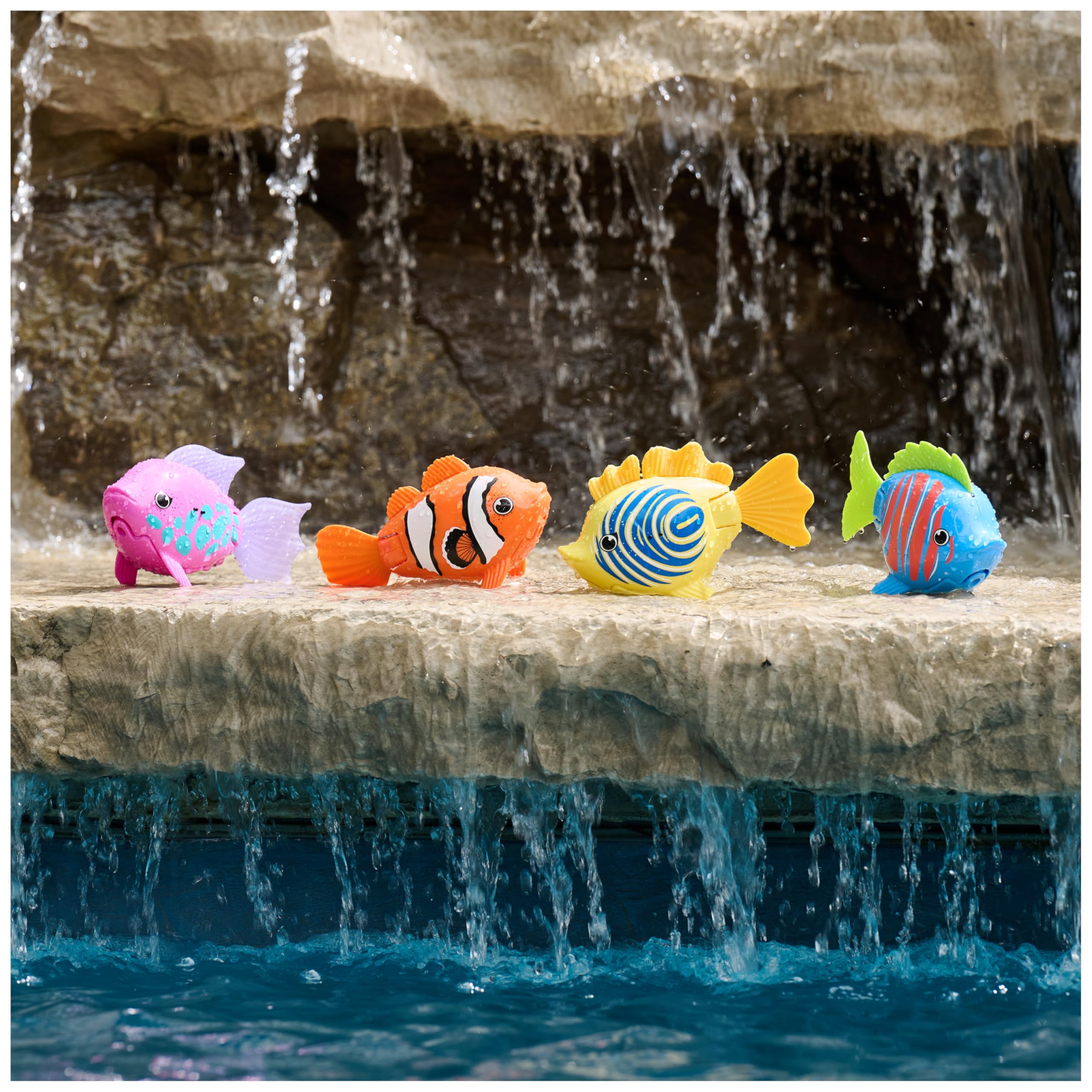 SwimWays Rainbow Reef Shark Toy, Finn Diesel Kids Shark Pool Toy and Swimming Accessory, Self-Activated Water Toys, Learn to Swim Pool Toys for Kids Ages 5 & Up (Batteries Included)